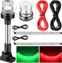 White LED Boat Stern Light 9 Inch with 2 Pcs Navigation Lights, 8.2ft Extra Cables for 12-24v Marine Use