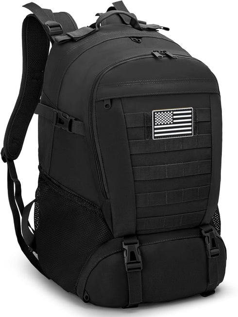 Jueachy Tactical Backpack for Men, 30L Waterproof Hiking Day Pack with USA Flag Patch