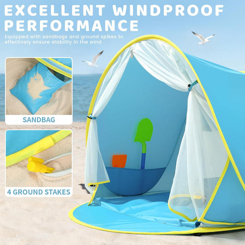 Portable Baby Beach Tent - UV Protection Sun Shelter