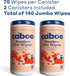 Caboo Tree Free Pet Wipes for Dogs & Cats, Natural Deodorizing Hypoallergenic Cleaning Wipes, 2 Canisters, 140 Jumbo