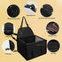 PetsHome Upgrade Dog Car Seat, Foldable Booster Seat with 12 PVC Tubes, Waterproof for Small to Medium Dogs, Pure Black