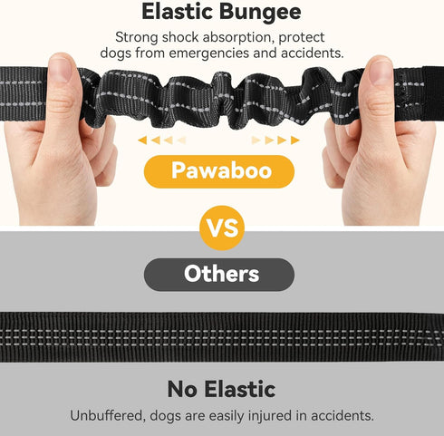 2Pack Car,3-in-1 360 Pawaboo Dog Seatbelt for Dog Car Seat Belt Bungee,Shockproof Dogs Tether for Cars with Buckle&Hook