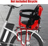 MUSESPANI Portable Rear Child Bike Seat, Soft Saddle Chair w/Foot Pedal, Front Mounted Baby Kids Safety Seat Carrier