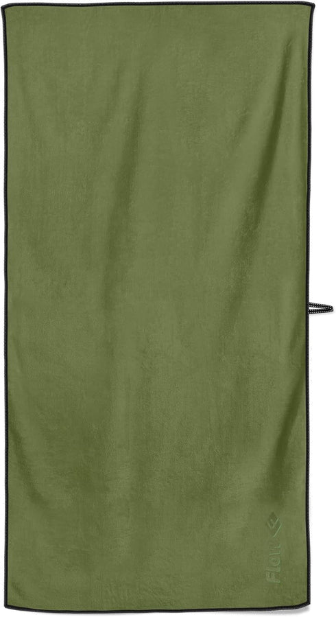 Flow Hydro Sport Towel - Microfiber Quick Dry Swimming Towels for Water Sports in Medium Size (Army Green)