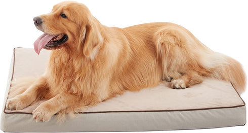 Orthopedic Memory Foam Dog Bed, Cooling Beds for Medium/Large Dogs, Waterproof Pet Bed for Crate, Removable Washable
