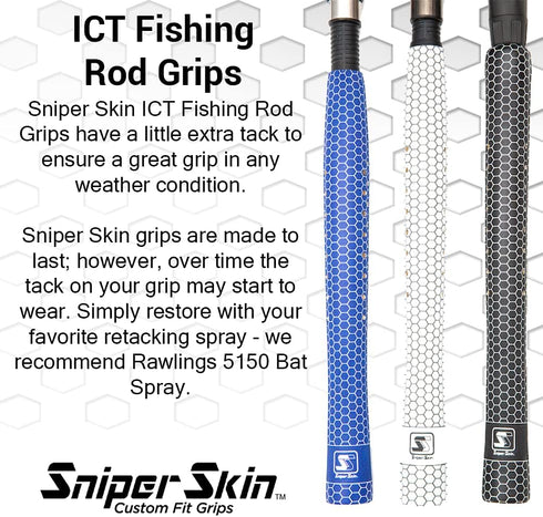 SNIPER SKIN Fishing Rod Grip - Adjustable Waterproof Fishing Gear Accessories, Strong Replacement Grip