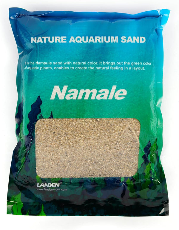 LANDEN Namale Aquarium Sand, 11 lbs (3L), Fine Grain Natural Color River Sand for Freshwater or Blackwater Tanks