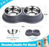 Dog Bowls Double Dog Water and Food Bowls Stainless Steel Bowls with Non-Slip Resin Station, Pet Feeder Bowls for Puppy Medium Dogs Cats