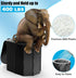 Portable Camping Toilet with PU Cushion, Folding Toilet for Adults with Phone Shelf and Toilet Paper Holder, Camping