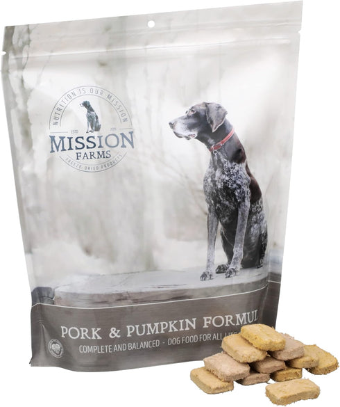 Mission Farms Freeze-Dried Raw Pork & Pumpkin Formula Dog Food, 16 oz Bag