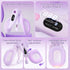 0-70lb 360Hip Upgraded Purple Inner Thigh Exerciser with LED Display, Adjustable Inner Thigh Exerciser, Pelvic Floor