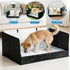 Seamless, Dog Litter Box with High Walls, Pee Pad Holder Foldable, No Assembly, Waterproof, Easy to Clean, Portable
