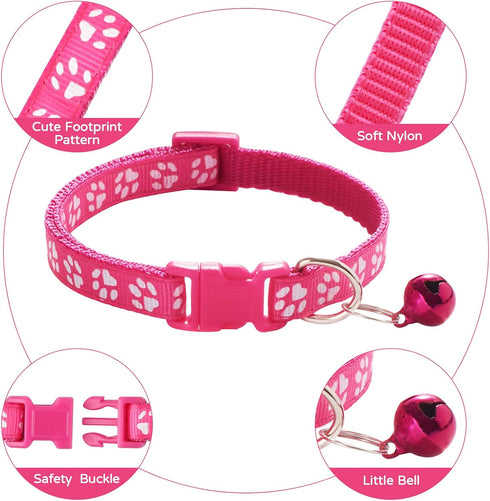 Puppy Collars with Bell-Adjustable Litter Collars Pups - Kitten Collar for Newborn pet - Set of 19