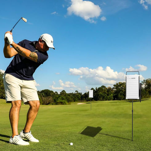 4 Pack 50 4 Steel Longest Drive and Closest to the Pin Marker, Golf Metal Proximity/Course Distance/Fairway Distance