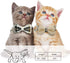 KUDES 2 Pack Cat Collars Set, Breakaway Cat Collar with Cute Bow Tie and Bell, Adjustable for Kitten and Puppies