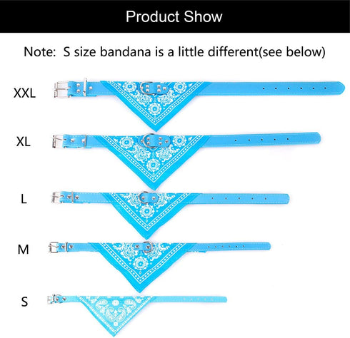 Deep Blue Fashion Dog Bandana Collar with Puppy Bandana for Medium Dogs