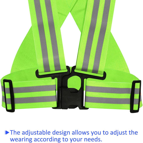 Reflective Vest - High Visibility Adjustable Strip Safety Reflector Tape Gear for Cycling Running Night Walking