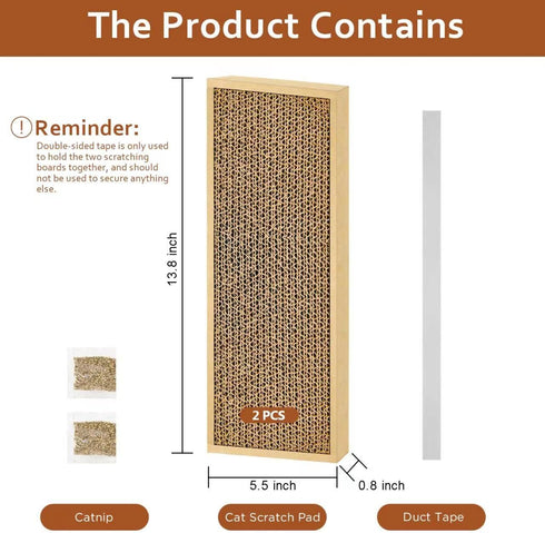 Splicing Cat Scratch Pad: Cat Scratchers for Indoor Cats and kitten, 2 Pack Cat Scratching Pad, Cat Scratcher Cardboard, Cat Scratching Pad, Premium Scratch from Cats, Double-Sided Design
