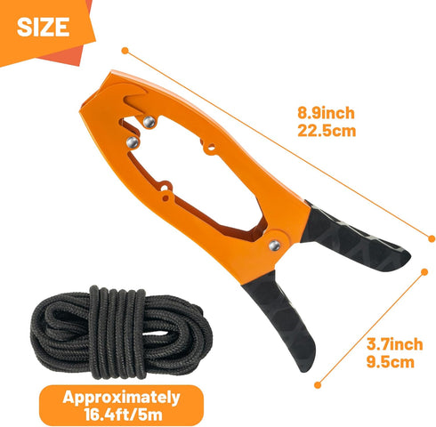 Kayak Anchor Grip with 16.4ft Paracord, Brush Gripper for Canoe, Boat, Fishing, Camping - Orange Kayak Accessories