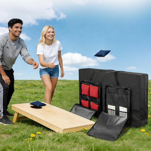 600D 4'x2' ALSLEA Cornhole Board Carry Bag - Heavy-Duty Oxford Storage Case Fits Regulation Boards | Tailgate, Beach
