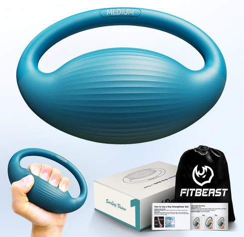 FitBeast Stress Balls for Adults - Hand Exercise Balls for Rehabilitation, 3 Resistance Levels Squeeze Balls, Ideal for