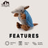 10 Hollypet Plush Dog Squeaky Toy Stuffed Armadillo Animal Pet Puppy Chew Toys with Clean Teeth for Small Medium Large