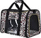 Petmolico Cat and Dog Carrier, Airline Approved Soft Travel Carrier with 3 Open Doors, Leopard