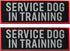 2 Pcs Reflective Service Dog in Training Patch Set, Hook and Loop Fastener for Dog Vest Harness
