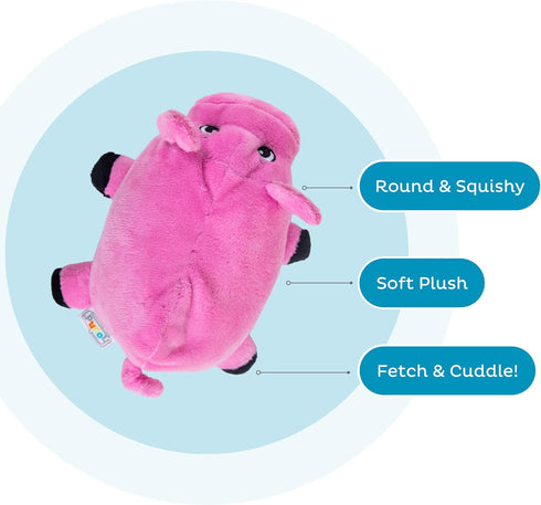 Outward Hound Fattiez Pig Plush Squeaky Toy for Small Dogs