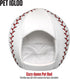 Maccabi Art Baseball Dog Bed, 16x18x16 Igloo Design, Sports Themed for Small Dogs, Puppies, and Cats