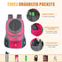 YUDODO Dog Backpack Carrier with Storage Pockets, Breathable Front Pack for Small Dogs and Cats (L(9-14lbs), Rose)