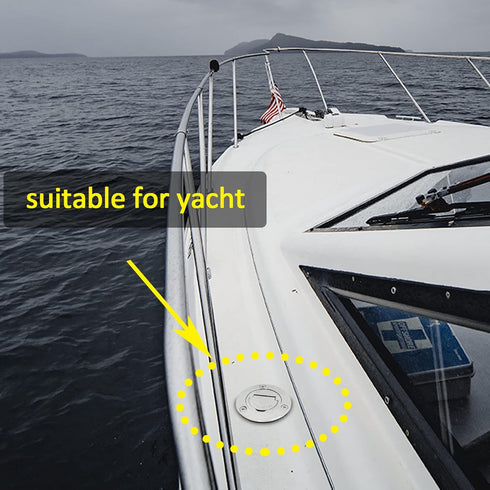 SHENGHUISS Boat Deck Fuel/Gas/Water/Waste Fill/Filler Tank Key, Marine 316 Stainless Steel Deck Filler for Yacht Caravan