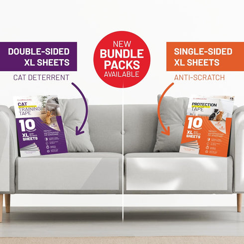 CLAWGUARD Bundle Pack, Dog Scratch Protection Tape and Cat Training Tape, Furniture Protector Pack