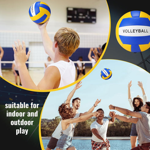4 Set Jerify Pcs Sport Balls Official Size Athletic Balls Include Soccer, Football, Basketball, Volleyball for Indoor
