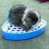 kathson Small Litter Box, Guinea Pig Litter Tray for Ferret Potty Training, Corner Litter Pan