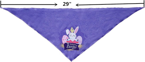 2 Pack Dog Easter Bandana - Triangle Bibs Pet Scarf for Small to Large Dogs and Cats