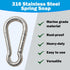 Outmate 316 Hammocks, Marine Grade Stainless Steel Carabiners Heavy Duty, Durable & Rust-Free Clips for Gym, Swing, Dog