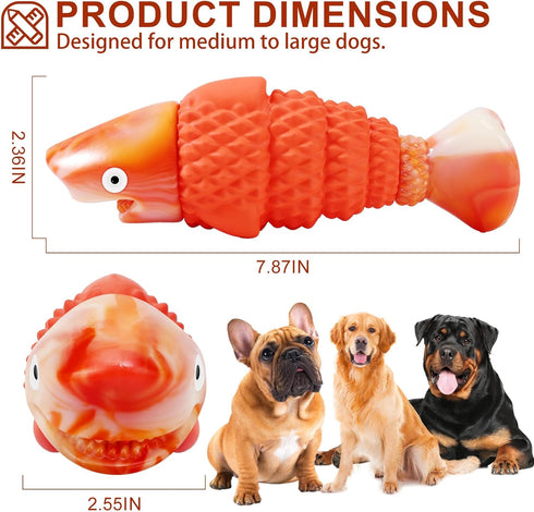 Indestructible Dog Toys for Aggressive Chewers, Tough Chew Toys for Large Dogs, Squeaky Toys for Dogs