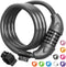 Titanker Bike Lock, 4 Feet Cable Lock, 1/2 Inch Resettable Combination with Mounting Bracket for Bicycles