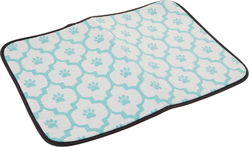 Bone Dry Ultra Absorbent Pet Mat, Machine Washable, 12x18, Green Lattice