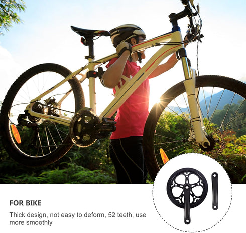 Single Crankset Square Taper Crankset - 1 Set Bike Crankset Chainwheel for Road Mountain Bicycle Accessories (No Screws)