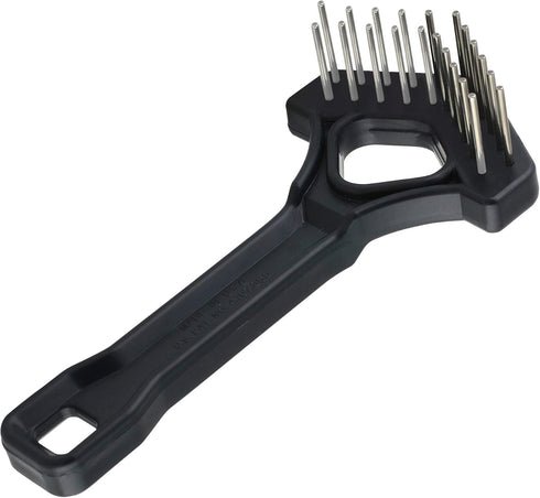 Mini-Rake V-Shape Double Row Rotating Teeth Demats and Grooms Dogs and Cats (Long Tooth Mini-Rake)