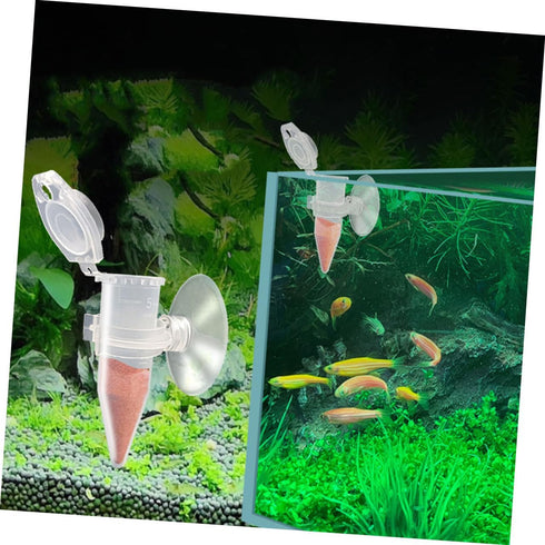 Yardwe 6pcs Brine Shrimp Feeder - Reusable Automatic Fish Tank Accessory with Cups