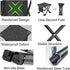 Fffgeejiao 2 14 Inches (Black-2Pcs) Pcs Lightweight Folding Camping Stool Camping Chair Seats with Side Pocket