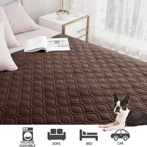 Ameritex Waterproof Dog Bed Cover, Reversible Pet Blanket for Furniture, Bed, Couch, and Sofa
