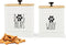 PERFNIQUE Dog Treat Container, Set of 2 Airtight Dog Treat Jars for Kitchen Counter, Pet Storage Canister