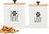 PERFNIQUE Dog Treat Container, Set of 2 Airtight Dog Treat Jars for Kitchen Counter, Pet Storage Canister