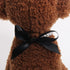 Dog Cat Pearls Necklace Collar with Bling Accessories and Ribbon Bow for Female Dogs Cats (L, White)