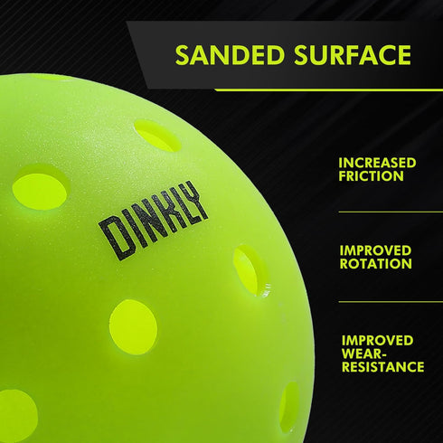 Seamless 40 Pickleball Balls, Outdoor Pickleballs USAPA Approved, Enhanced Durability Pickle Ball with Roto-Molded