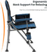 XGEAR Camping Chair Hard Arm High Back Lawn Chair Heavy Duty with Cup Holder, for Camp, Fishing, Hiking, Outdoor, Carry